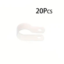 4毫米白色黑色尼龙塑料R型加厚电缆夹紧固件,专业级塑料扎带电线固定扣,重型线缆管理夹整理器,适用于家庭办公室、卧室、客厅、厨房、车库、工作室的收纳方案,耐用背胶电缆固定带扎带固定夹,可重复使用的电线配件整理用品,可调节环形扎带电缆管理系统 - 彩色 - 查看 15