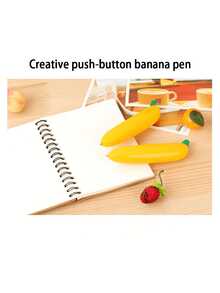 1支创意文具香蕉造型圆珠笔，学生奖品水果香蕉笔，学习减压笔 - 彩色 - 查看 8