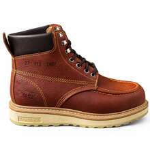 Botas Moc Toe, Chopper Estilo Clásico, Durables, Comodas - Marrón - Ver 2