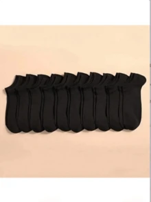 20 paires de chaussettes bateau unisexes noires et blanches, confortables, douces, respirantes et fines, convenant à toutes les saisons, grande taille - Multicolore - Voir 2