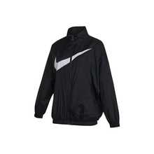 Nike Logo印花防風休閒寬鬆連帽外套 女款 黑色 - 黑色 - 查看 13
