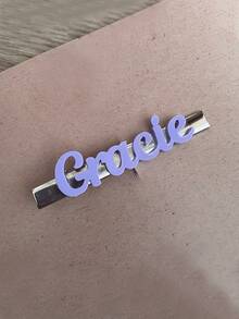 Personalized Name Hair Clip, Multiple Color Options, Macaron Style, Minimalist Design, Versatile Accessory For Girls, Perfect Gift For Holidays/Birthdays, Exclusive Gift For Special Ones - Section 8 - View 11