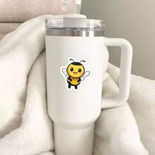 50 Pieces Of Cute Bee Sticker - Waterproof Vinyl, Suitable For Laptops, Water Bottles, Notebooks, Suitcases, Etc. - Cartoon Fun DIY Scrapbook Gift Stickers Scrapbook Supplies Stationery Funny Stickers Kindle - A - View 6
