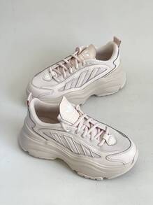 Adidas Originals OZGAIA Mesh Synthetic Leather Low-Top Casual Shoes For Women - Off White - View 2