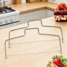 Stainless Steel Cake Slicer And Cutter - Professional 2-Line Cake Cutting Tool For Evenly Layered Cakes, Home Kitchen Baking Tool - View 1