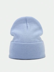 [Customized] Unisex Personalized Cap, Name Or Logo, Knitted Beanie With Rolled Edge, Suitable For Daily Wear, Father's Day And Mother's Day Gift - Custom Text - View 12