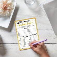 Tarjetas del juego "¿Quién te conoce mejor?" para la fiesta de graduación 2026 - A - Ver 4
