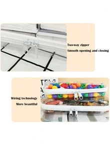 1pc Clear Hard Case Zipper Pouch, Clear Zipper Storage Bags Hard Shell, Waterproof Zippered Hard Pouch Organizer Box, Small Plastic Storage Containers Clear Stackable Drawers Storage Case, PET Travel Storage Bag, Toiletries Cosmetics Divided Zipper Storage Bag Clothes Shoes,Jewelry Storage Box, Multi-Functional Portable Storage Box - Multicolor - View 11