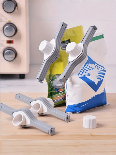 1Pc Snack Bag Sealer Clips With Built-In Pour Spout, Reusable Airtight Leak-Proof Food Storage Clips, Plastic Seal Clips For Potato Chips, Cereal, Seasoning, Snacks & Dry Food, Practical Kitchen Gadgets For Kitchen Pantry Organization & Home Food Storage