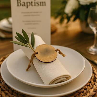 6/12/480 piezas Anillos de servilleta de madera con patrón redondo sin terminar, aptos para boda, Día de San Valentín, fiesta de cumpleaños, decoración de mesa de comedor del hogar (con cuerda de yute)
