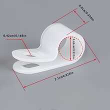 4毫米白色黑色尼龙塑料R型加厚电缆夹紧固件,专业级塑料扎带电线固定扣,重型线缆管理夹整理器,适用于家庭办公室、卧室、客厅、厨房、车库、工作室的收纳方案,耐用背胶电缆固定带扎带固定夹,可重复使用的电线配件整理用品,可调节环形扎带电缆管理系统 - 彩色 - 查看 6