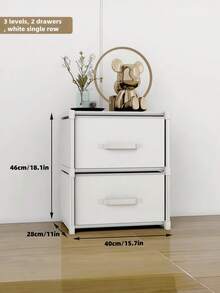 1件装简易储物柜，带多层抽屉，卧室内衣收纳柜，家用组装式储物架，落地式组装储物架 - 彩色 - 查看 18