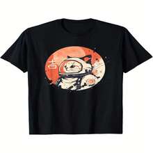 Camiseta de algodón negra para hombre con estampado gráfico vintage de cóctel Negroni de 1920 - Camiseta casual transpirable de verano para actividades al aire libre, corte regular lavable a máquina, camisetas vintage, ropa para exteriores, camisa de ajuste cómodo - Multicolor - Ver 1