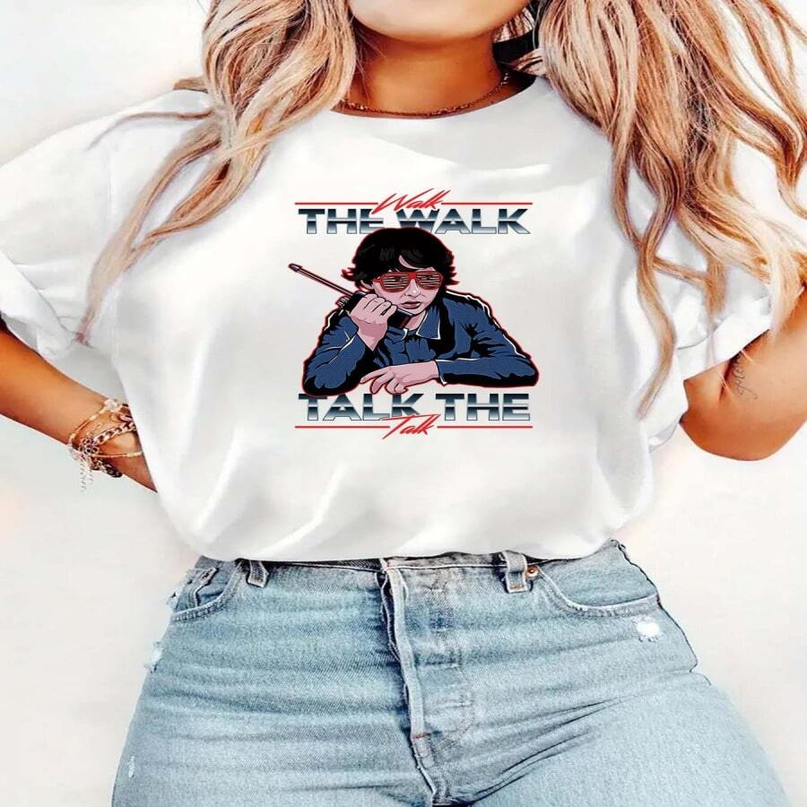 Camiseta de manga corta para mujer con estampado de dibujos animados vintage, casual y elegante, regalo de San Valentín, camiseta casual de primavera/verano para vacaciones al aire libre, almacén local, entrega local - Multicolor - Ver 1