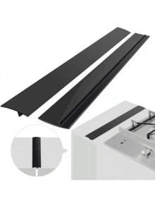 2条装硅胶灶台密封条，耐高温有机硅胶厨房缝隙密封条，防油防污燃气灶缝隙软密封条，柔性灶台空间填充条，硅胶厨房灶台缝隙填充条（2条装）可用于密封台面、灶台、洗衣机、烤箱等，耐热且易于清洁 - 彩色 - 查看 2