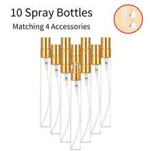 FIGHTYU 10pcs/20pcs 5/10ml Empty Transparent Glass Spray Bottles, Refillable Mini Perfume Atomizer, Travel Sample Bottles With Gold Aluminum Sprayer, For Beauty, Essential Oils, Plants, Home & Daily Use, Travel Essentials, Fine Texture, Low Allergy, Ideal For Business Travelers And Busy Professionals (Shiny Gold) Perfume Bottle Refillable Bottle Perfume Refillable Bottle Mist Spray Bottle Mini Spray Bottle Leak Proof Bottle - View 7