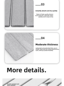 大号可折叠硅胶干燥垫，天然硅藻土材质，浴室专用，超强吸水速干，适用于厨房用具和餐具，适用于任何台面，厨房和浴室均可使用，厨房小工具 - 开斋节、斋月 - 彩色 - 查看 9