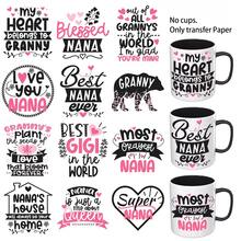 12pcs/SET Grandmother Quotes UV DTF Transfer Stickers For Mugs, Cups, Bottles, Crafts, DIY Art - Easy To Apply DIY Crafts High Viscosity UV DTF Transfer Paper(No Mug, Only Transfer Stickes) - Multicolor - View 1