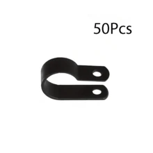 4毫米白色黑色尼龙塑料R型加厚电缆夹紧固件,专业级塑料扎带电线固定扣,重型线缆管理夹整理器,适用于家庭办公室、卧室、客厅、厨房、车库、工作室的收纳方案,耐用背胶电缆固定带扎带固定夹,可重复使用的电线配件整理用品,可调节环形扎带电缆管理系统 - 彩色 - 查看 25