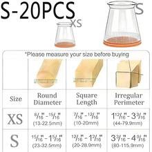 16/20/32 件装家具腿套 - 防刮地板保护套,透明棕色,椅子腿套 - 家具护理 - 防刮降噪,无需电源,无需电池,可重复使用,经久耐用,适用于家庭办公室 - 多色 - 查看 14