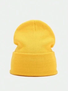 [Customized] Unisex Personalized Cap, Name Or Logo, Knitted Beanie With Rolled Edge, Suitable For Daily Wear, Father's Day And Mother's Day Gift - Custom Text - View 25