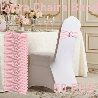 50 piezas Lazos elásticos negros para sillas, Fajines de silla de spandex de alta elasticidad, Bandas para sillas suaves y resistentes a las arrugas, Ajuste universal para sillas de banquete estándar, Perfectos para bodas, ceremonias de graduación, fiestas de cumpleaños, eventos de hotel y conferencias de negocios
