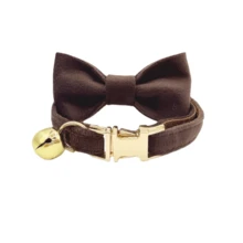 2pcs/Set New Arrival Multi-Color Velvet Cat Collar With Bow Tie, Pet Cute Bell Collar, Adjustable Size, Pet Decor Bow Tie Collar Set, Soft Double-Layer Fabric, Suitable For Cats And Small Dogs, Elegant High-End Pet New Gift - Multicolor - View 23