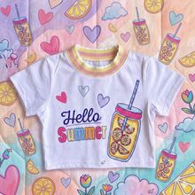 Cropped Infantil Gola Punho Menina Casual Confortável Moda Verão – Hello Summer - Branco - Visão 6