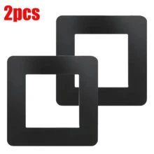 1 pieza/2 piezas/4 piezas Panel de interruptor cuadrado acrílico minimalista de 8.6 cm, cubierta protectora de interruptor negro, adhesivo de pared adecuado para decoración de interruptores de dormitorio, sala de estar, cocina - A - Ver 16