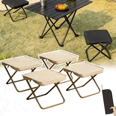 1pc Foldable Stool, Lightweight Folding Chair, Suitable For Outdoor, Camping, Fishing, Ideal For Fishing Stool And Travel Seat