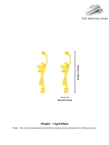 Pure Silver Lily Of The Valley Earrings, Nature Style Versatile Elegant Earrings For Travel, Casual Wear, Wedding - Multicolor - View 11