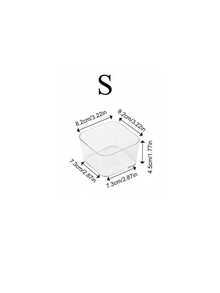 Transparent Desktop Drawer Organizer With Built-In Dividers, Suitable For Organizing Stationery And Daily Necessities In Student Dormitories; Transparent Stackable Organizer, Suitable For Cosmetics, Office Supplies; Summer Gift Organizer. - Clear - View 15