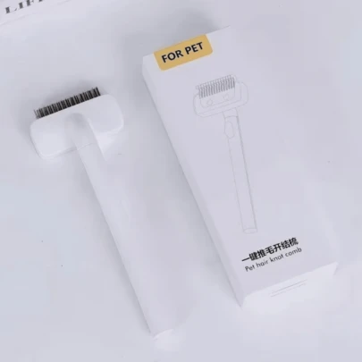 Cepillo autolimpiante para perros y gatos - Desenredado con un solo clic, reduce el 95% del pelo suelto, cepillo suave para desenredar para pelo corto/largo, adecuado para mascotas medianas/grandes - Herramienta de aseo para mascotas
