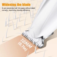 1个带LED灯的狗狗指甲磨甲器，超静音狗狗美容套装，含替换刀片，防水可充电宠物毛发修剪器，适用于小型犬猫的爪子、眼睛、耳朵、脸部和臀部，日常美容 - 彩色 - 查看 18