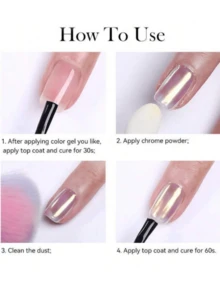 Mirror Rainbow Luster Powder 1G/Pcs, Neon Pearl Effect Gel Nail Enhancement Decoration, Spring And Summer Y2K Style - Multicolor - View 5