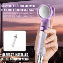 Fashionable Filtration Shower Head, 3 Switchable Spray Modes & Pause Function, Cartoon Decor Suitable For Home, Apartment And Hotel As Handheld Shower Head - Multicolor - View 8