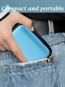 2pcs Data Cable Organizer Pouch & Playing Card Storage Box, 11.5 X 8 X 4 Cm, Protects Cards From Moisture And Dust, Suitable For Outdoor Activities (Random Color) - Multicolor - View 8