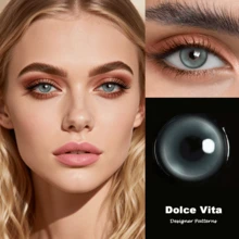 Lalens亮绿色美瞳 - 1副，自然醒目，柔和渐变色 | 适合毕业典礼、节日、日常佩戴，是眼妆的理想之选，也是旅行、户外活动和校园活动的完美伴侣。14.5毫米，年抛型。新款时尚亮绿色美瞳，附赠镜盒，适合万圣节、角色扮演等场合。 - lucent green - 查看 4