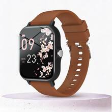 Reloj inteligente unisex con llamadas inalámbricas y alertas de mensajes, podómetro, seguimiento de calorías y distancia, modos deportivos múltiples, control de música, cámara remota, alarma, caja de metal y correa de silicona, batería de 180mAh, carga USB, reloj inteligente multifuncional para teléfonos inteligentes, regalo para vacaciones - Multicolor - Ver 16