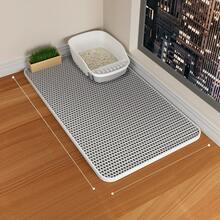 1.2cm Thick Waterproof Cat Litter Mat, Dual Layer Washable Cat Litter Box Mat Suitable For Small, Medium And Large Litter Boxes - Grey - View 3