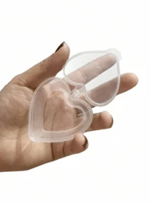 50/25/5pcs Heart-Shaped Disposable Plastic Cups With Leak-Proof Lids, Suitable For Cream Cups, Jelly Cups, Small Condiment Containers, Wine Glasses, Dipping Sauce Cups, Salad Dressing Containers, Pudding Cups, Condiment Containers, Transparent Food Cups, DIY Liquid Balls, Soft Clay, Valentine's Day Party, Mother's Day Gifts, Gifts, Bridal Shower - Multicolor - View 8