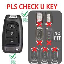 柔软TPU钥匙扣保护套，适用于途胜、索纳塔、伊兰特、i40、Celesta和i35等现代车型钥匙 - 耐用设计，便捷钥匙袋，也适用于2020款新款雅绅特、2019款ix35 Venue等车型钥匙扣，折叠式高端设计，是车迷的理想之选。 - 彩色 - 查看 10