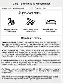 1件波西米亚复古仿水晶羽毛胸针，夸张个性化优雅多功能羽毛胸针/发夹，适合女性日常、宴会、派对及任何场合佩戴。 - 白色 - 查看 5
