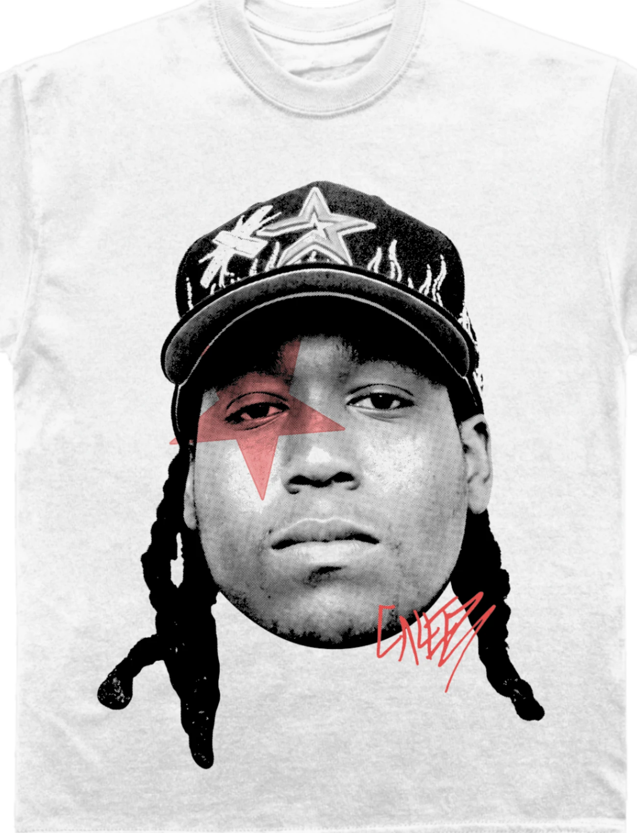 Don Toliver Star Face T-Shirt - 白色 - 查看 1