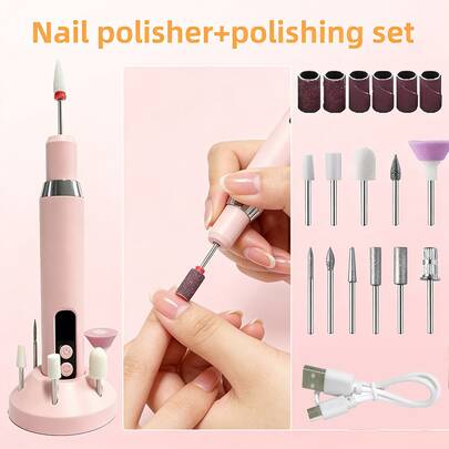 可充电电动美甲钻，适用于凝胶和亚克力指甲，在家或美甲沙龙即可享受美甲美足服务，是送给女性的完美礼物和日常必备品。500mAh电池容量