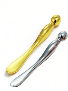 1pc/2pcs Metal Smooth Texture Eye Cream Stick, Beauty Makeup Face Cream Face Mask Tool - Multicolor - View 8