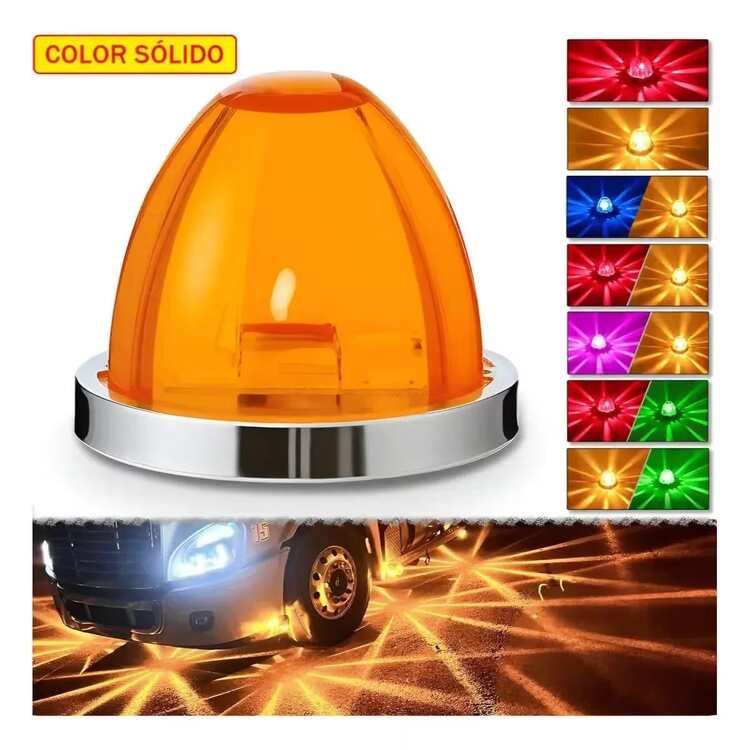 4 pcs Lámpara de cristal en forma de sandía, luz de techo LED, luz LED universal de dos colores en forma de estrella, adecuada para semirremolques, camiones pesados ​​​​y vehículos multiusos. - A - Añade 1
