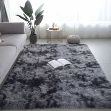 1pc 3cm Thick Winter Warm Shaggy Area Rug, Soft Fluffy Non-Slip Plush Indoor Floor Carpet, Dark Grey Khaki Blue Multi Sizes Colours For Bedroom Living Room Nursery Cold Season Decor - Màu xám đen - Xem 1