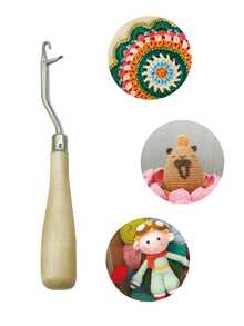 Jarum Rajut Kait dengan Gagang Kayu dan Ujung Halus, Jarum Rajut Ergonomis, Cocok untuk Memperbaiki Sweater, Membuat Boneka, Kerajinan DIY, Proyek Kerajinan Tangan Musim Panas dan Hadiah Liburan, Alat Ramah untuk Pemula - Merajut lidah - View 8