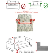 1pc Milk Silk Fabric Anti-Slip Elastic Decorative Sofa Skirt Cover, Printed Feather & Leaf Pattern, Rich Colors, Pet-Friendly Anti-Dust, Available In 1/2/3/4 Seater Sizes, Suitable For All Seasons - Multicolor - View 13